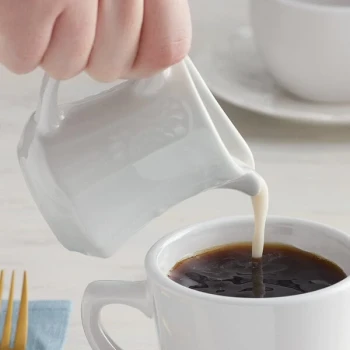 Tuxton CHR-035 Chicago 3.5 oz. Bright White China Creamer   - 12/Case