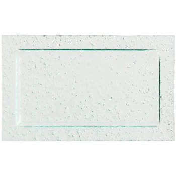 American Metalcraft Glacier 15" x 9" x 7/8" Green Glass Platter