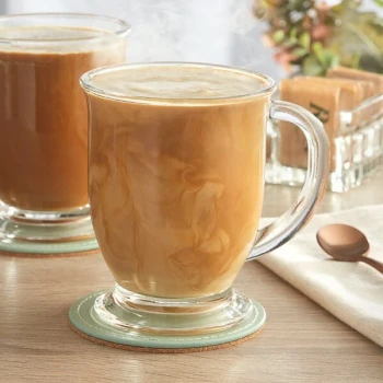 Acopa 16 oz. Customizable Clear Glass Cafe Mug - 12/Case