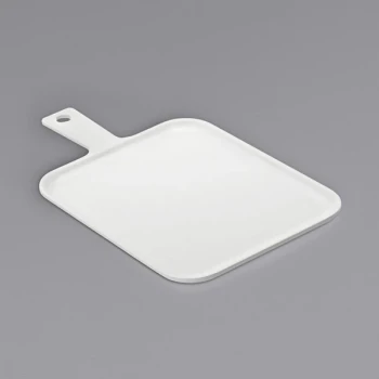 American Metalcraft 12 5/8" White Melamine Serving Peel with Handle MSPW91