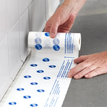 IPG 36" x 30 Yards Clear Printed Overspray Protection Hand Masking Film HMF36 - 12/Case