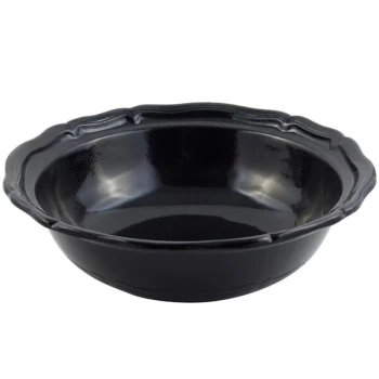 Bon Chef 9054 Queen Anne 10 Qt. Black Sandstone Finish Cast Aluminum Salad Bowl