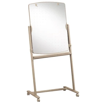 Quartet 300TE Total Erase® 31" x 41" White Surface Reversible Mobile Presentation Easel with Neutral Frame