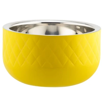 Bon Chef Diamond Collection Cold Wave 1 Qt. Yellow Triple Wall Bowl
