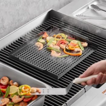 Mr. Bar-B-Q 14 inch x 11 3/8 inch Non-Stick Perforated Grill Tray