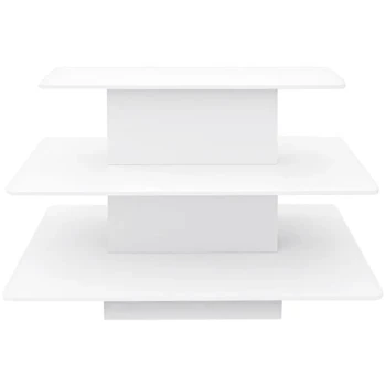 Econoco 60" x 42" x 42" Rectangular White Melamine Three-Tier Display Table