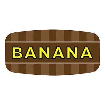 Bollin 5/8" x 1 1/4" Rectangular Permanent Banana Bakery Label - 1,000/Roll