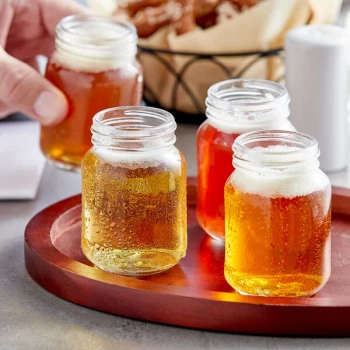 Acopa Rustic Charm 5 oz. Mini Mason Jar - 4/Pack