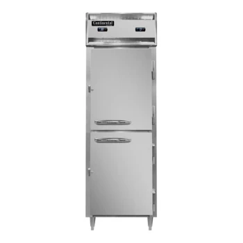 Continental Refrigerator 1RF-N-HD 26" Solid Half Door Dual Temperature Reach-In Refrigerator / Freezer