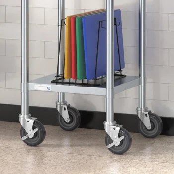 Regency 5 inch Heavy Duty Swivel Stem Casters for Work Tables and Equipment Stands - 4/Set