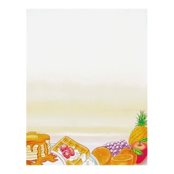 Choice 8 1/2" x 11" Menu Paper - Breakfast Themed Rooster Design Right Insert - 100/Pack