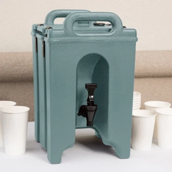 Cambro 100LCD401 Camtainer® 1.5 Gallon Slate Blue Insulated Beverage Dispenser