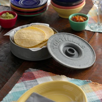 Choice 8 1/2" Gray Tortilla Warmer / Server