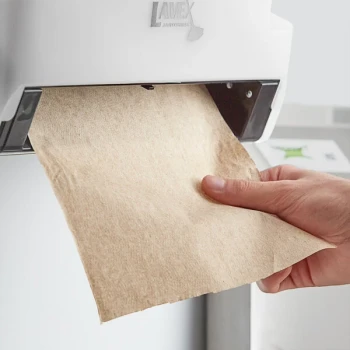 Lavex 8" Natural Kraft Hardwound Paper Towel, 800 Feet / Roll - 6/Case