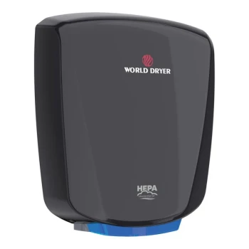 World Dryer Q-162A2 VERDEdri Black Aluminum Automatic Hand Dryer - 110-120/208/220-277V, 950W