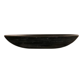 Cal-Mil 120 oz. Black Swirl Round Coupe Resin Bowl