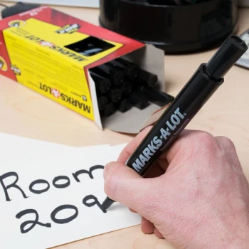 Avery® Marks-A-Lot Large Black Chisel Tip Desk Style Permanent Marker 15408888CS - 144/Case