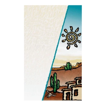 Choice 8 1/2" x 14" Menu Paper Cover - Southwest Themed Desert Design - 100/Pack