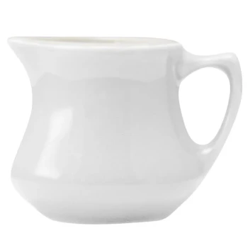 Hall China from Steelite International HL1950AWHA Ivory (American White) 3.5 oz. Empire Creamer - 24/Case