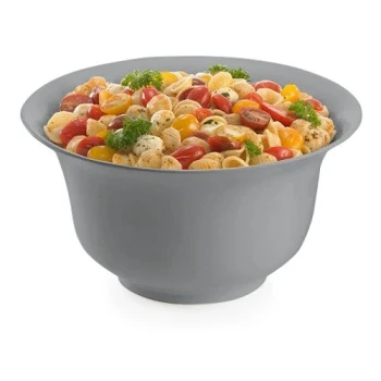 TableCraft CW3130N 3.25 Qt. Natural Cast Aluminum Tulip Salad Bowl