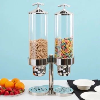 Vollrath 4635210 Somerville 3.8 Liter Double Canister Cereal Dispenser