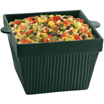 TableCraft CW1490HGN 6.5 Qt. Hunter Green Cast Aluminum Square Bowl