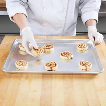 Chicago Metallic 40850 Half Size 18 Gauge 12 7/8 inch x 17 3/4 inch Wire in Rim Aluminum Sheet Pan
