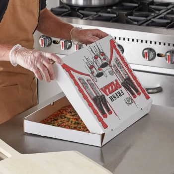 Choice 17" x 12" White Corrugated Pizza Box - 50/Bundle