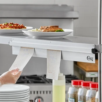 Choice 24" x 3 1/2" Aluminum Wall-Mounted Ticket Holder