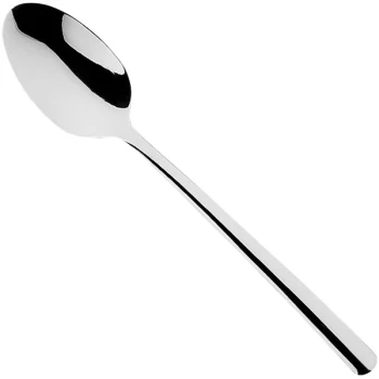 Sola the Netherlands Donau 4 3/8" 18/10 Stainless Steel Extra Heavy Weight Demitasse Spoon - 12/Case
