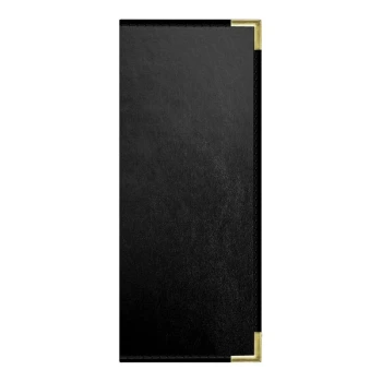 H. Risch, Inc. Oakmont 4 1/4" x 11" Black 3 View Menu Cover
