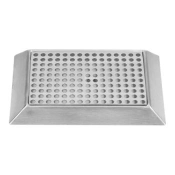 Micro Matic DP-420LD 16" Stainless Steel Bevel Edge Drip Tray with 1/2" ID Drain