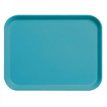 Cambro 3253CL162 Camlite 13" x 21" Green Fiberglass Serving Tray - 12/Case