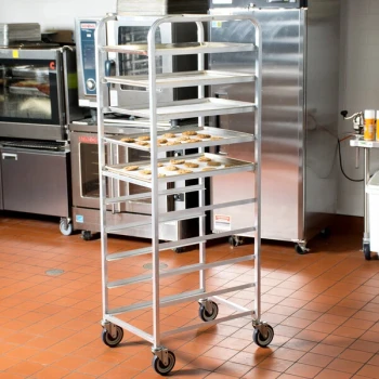 Winholt AL-1810B End Load Aluminum Platter Cart - Ten 18" Trays