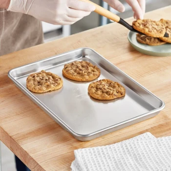 Vollrath Wear-Ever Quarter Size 9 5/8 inch x 13 inch 16 Gauge Aluminum Heavy-Duty Bun / Sheet Pan 945220