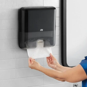Tork Xpress 553128 Black Mini Wall-Mount Multifold Hand Towel Dispenser H2
