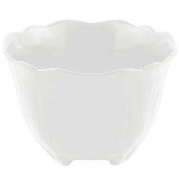 Bon Chef 9060 1.5 Qt. White Sandstone Finish Cast Aluminum Garnish Bowl