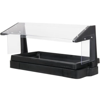 Cambro BBR720110 74" x 24" x 25" Black Buffet / Salad Bar with Sneeze Guard