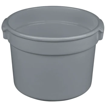 TableCraft CW1310GY 11 Qt. Gray Cast Aluminum Bain Marie Soup Bowl