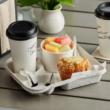 Huhtamaki Chinet 20974 StrongHolder 2 Cup Carrier with Tray - 400/Case
