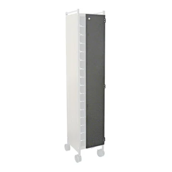 Omnimed 53 3/8" Woodgrain Locking Panel for Omnicart Flat Storage Open Carts 264598-WG
