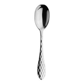 Varick Crystal from Steelite International 7 1/8" 18/0 Stainless Steel Heavy Weight Dessert Spoon - 12/Case
