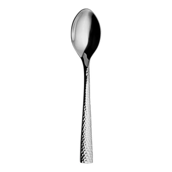 Varick Malcolm from Steelite International 7 1/8" 18/0 Stainless Steel Heavy Weight Oval Bowl Soup / Dessert Spoon - 12/Case