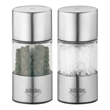 Kuchenprofi Vienna 3 3/8" Stainless Steel Salt and Pepper Mill Set