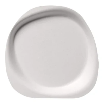 Jungle Stone 7" No PFAS Added Compostable Sugarcane Pulp Plate - 100/Sample