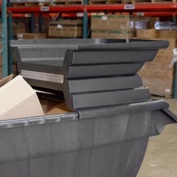 Rubbermaid® FG9T2300BLA Hinged Dome Lid for FG9T1500BLA and FG9T1600BLA Tilt Trucks