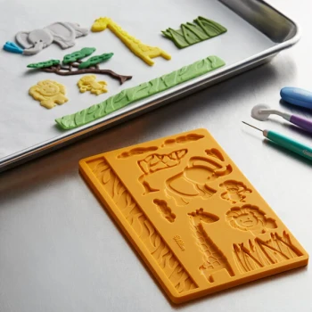 Wilton 191005826 Jungle Silicone Fondant and Gum Paste Mold
