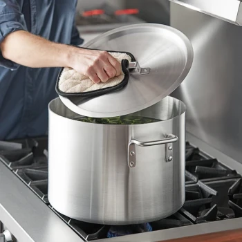 Choice 26 Qt. Aluminum Sauce Pot with Cover