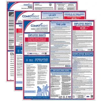 ComplyRight Bilingual Federal / English State 1 Year Labor Law Poster Service - Connecticut, Mercantile U1200CBOCT07