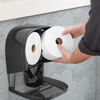 Tork Universal T10 3 1/2" x 4" 2-Ply 2000 Sheet High Capacity Toilet Paper Roll with Opticore - 12/Case
